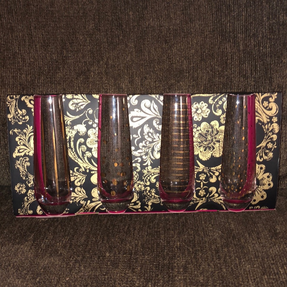 Christian Siriano Set of 4 Glass Flutes